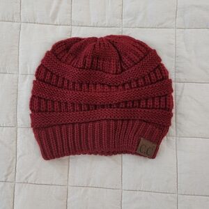 C.C Deep Red Knit Beanie